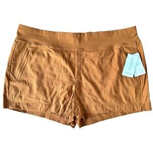 Athleta Women's Trekkie North Athletic Hiking Shorts Plus Sz 26 Brownish Orange